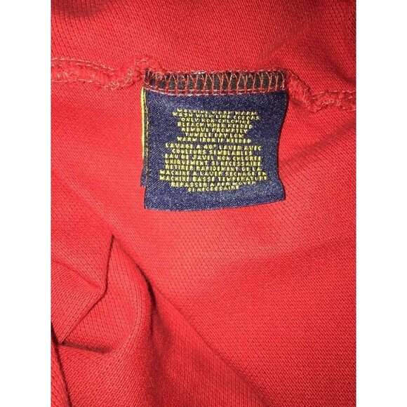 Ralph Lauren Rugby Skull and Crossbones Embroidered Polo Golf Shirt Red Large L - Picture 4 of 8
